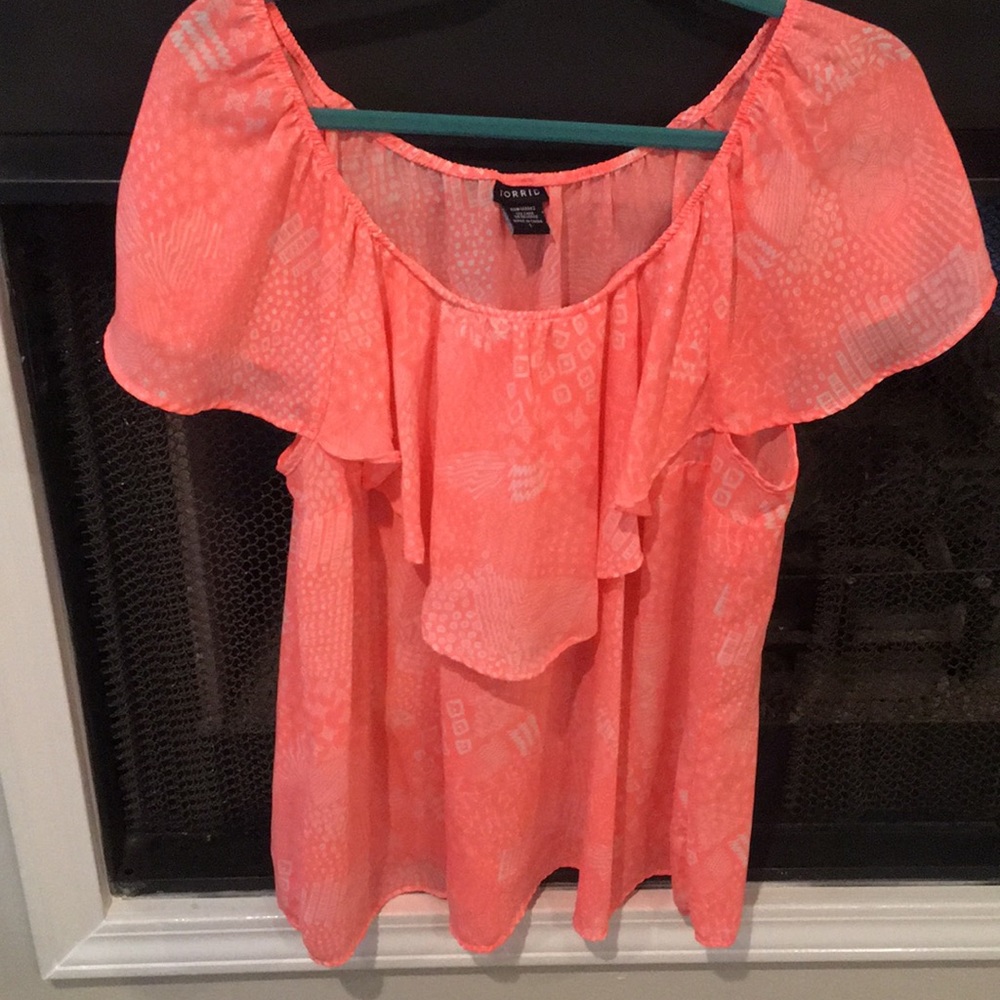 Coral summer top